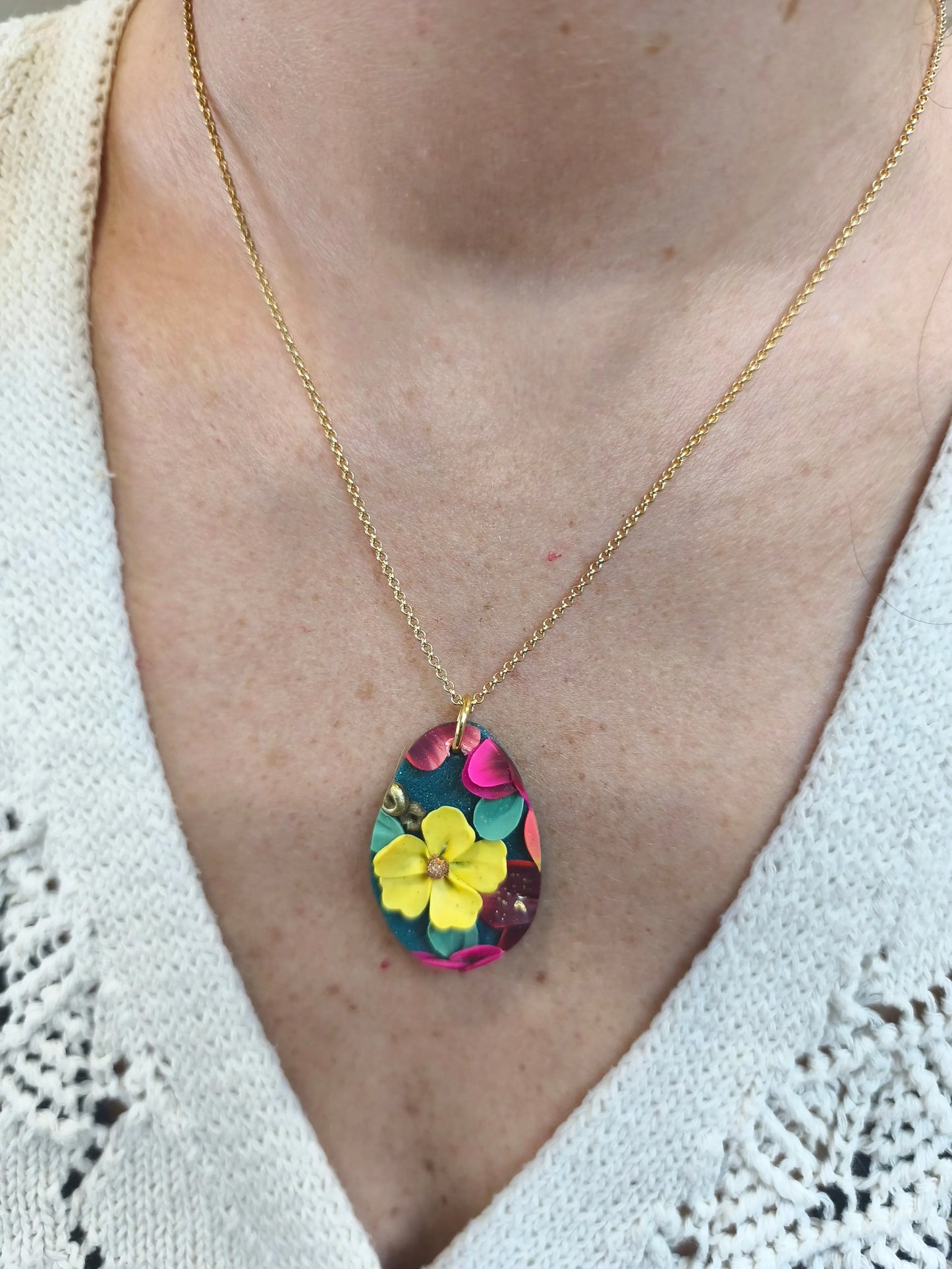 13- collier jardin fleuri d'automne Pistil Art