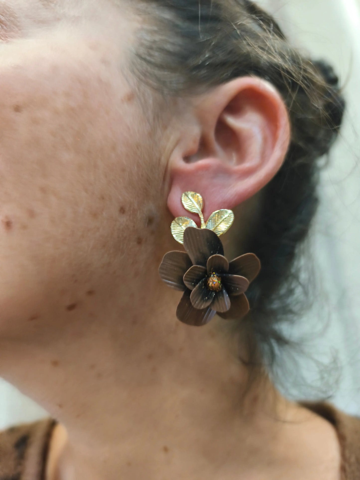 52- Boucles d'oreilles fleur Pistil Art