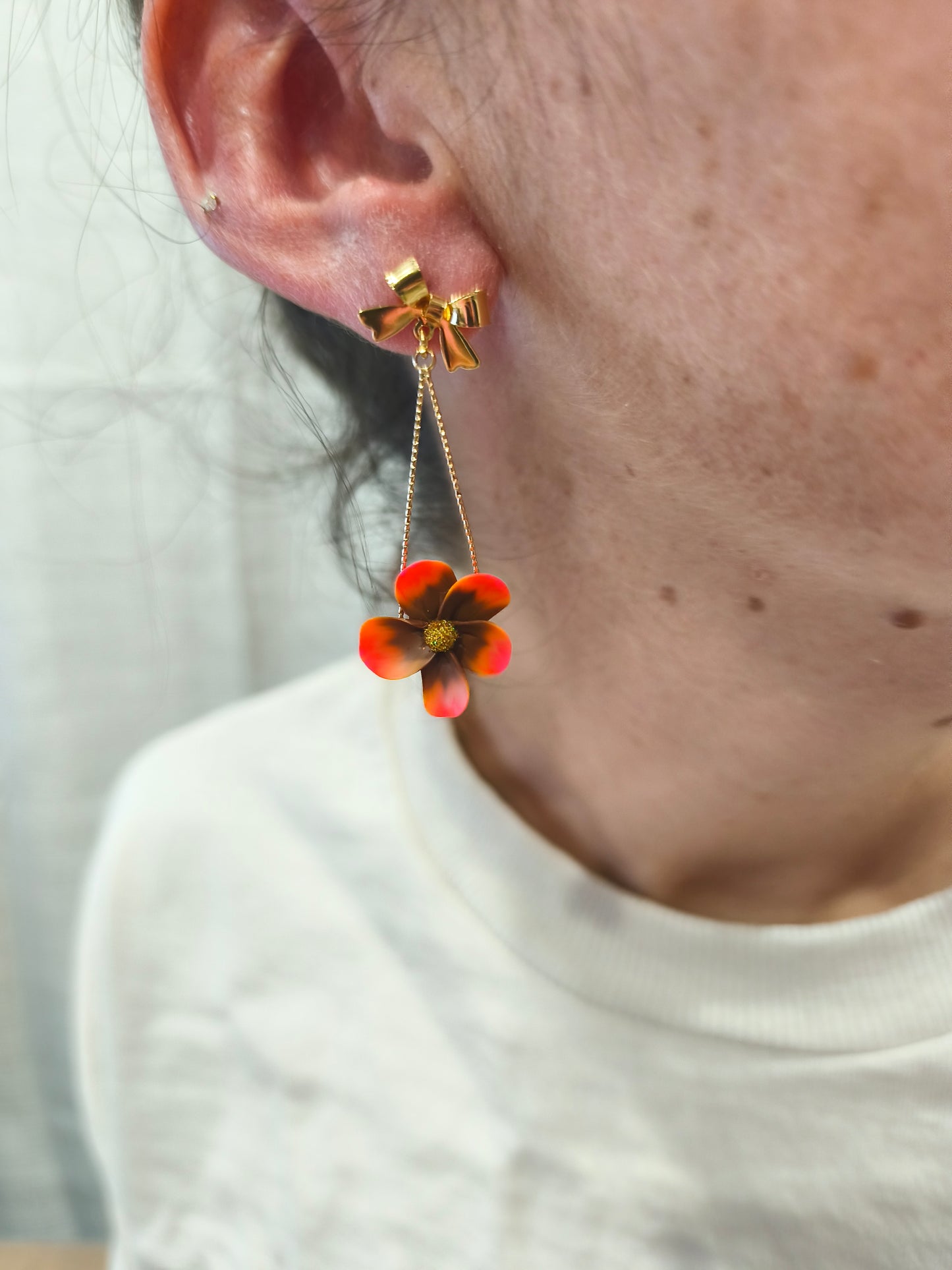 56- crépuscule boucles d'oreille noeud