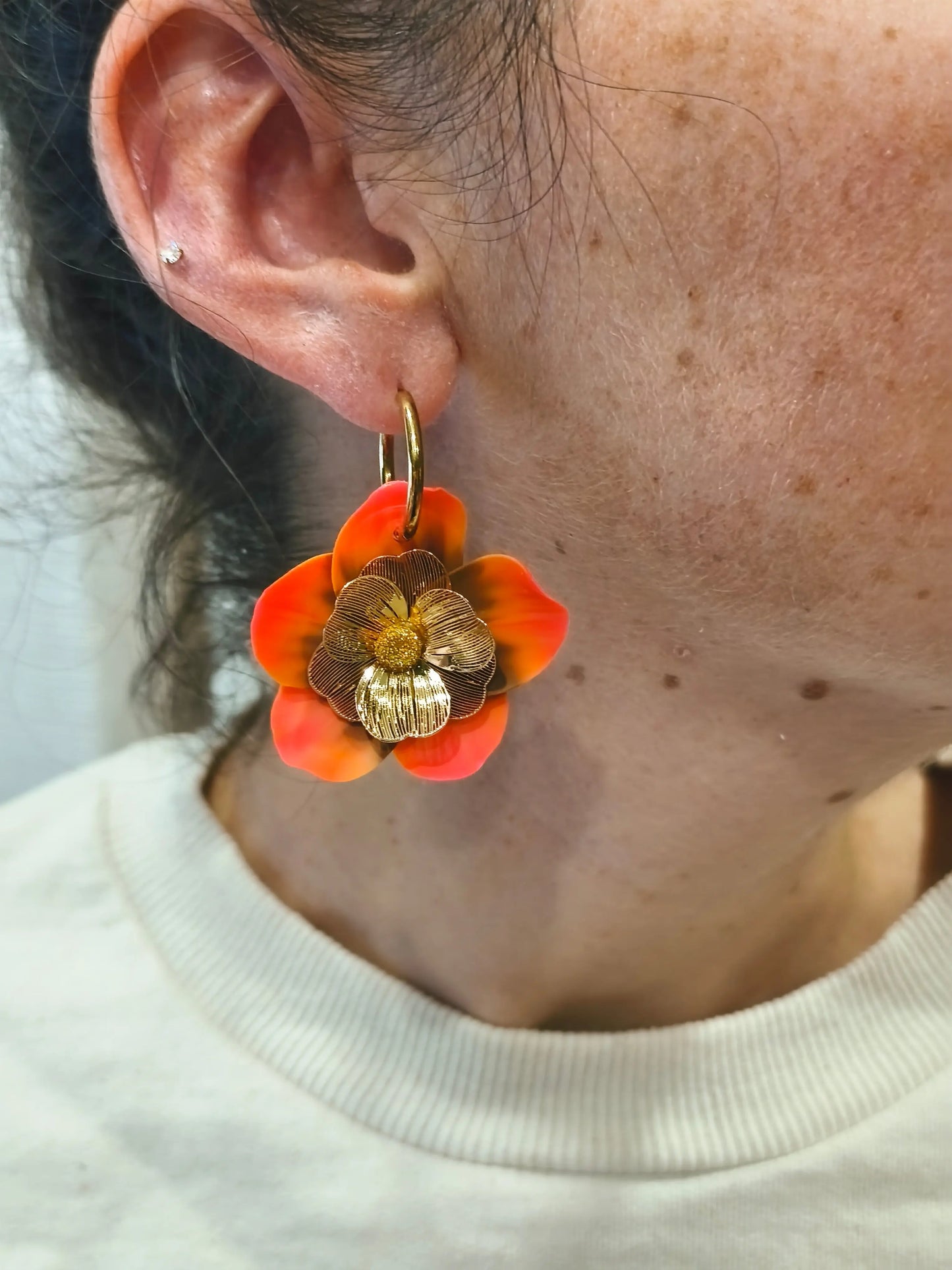 63- Boucles d'oreille Luna Pistil Art