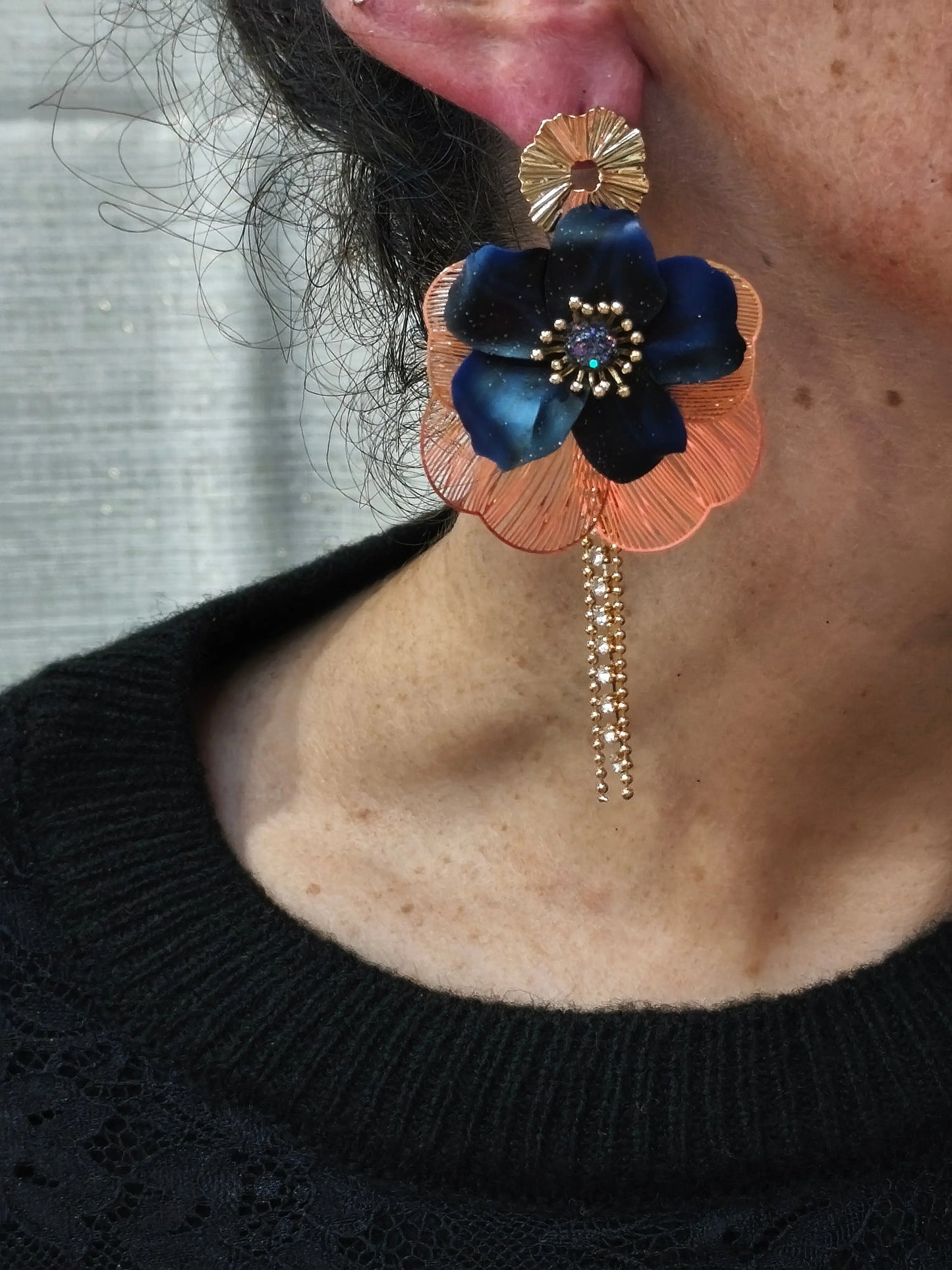 80- Boucle d'oreilles Julia Pistil Art