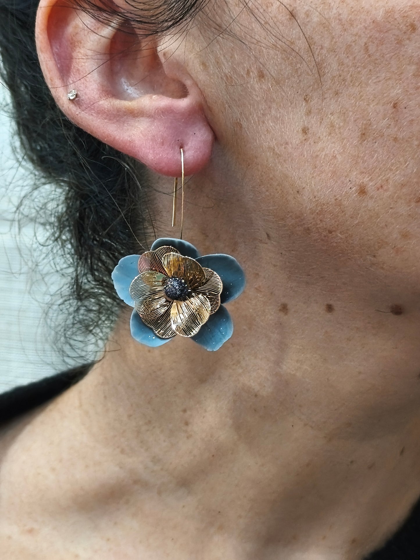 79- mille et une nuits boucle d'oreilles fleur