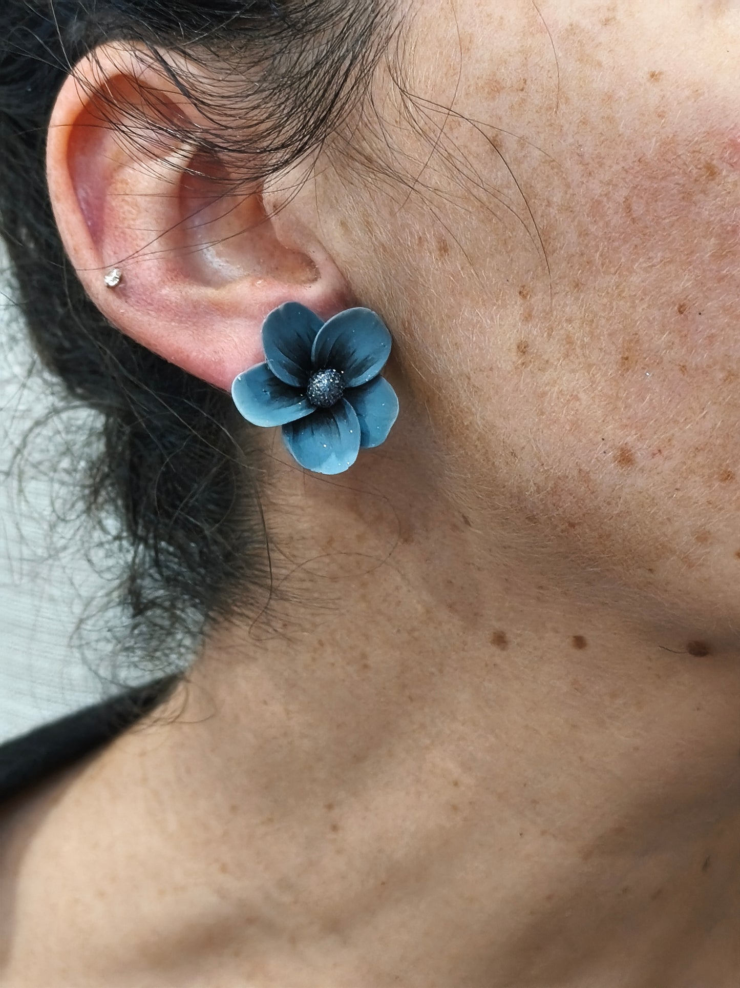 77- mille et une nuits boucle d'oreilles puce fleur