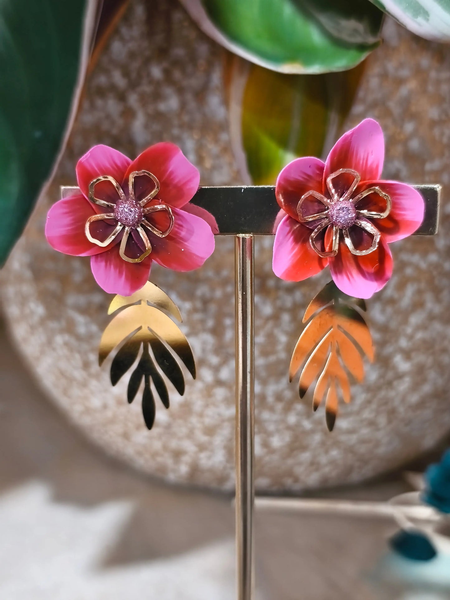 36 A- Clip fleur Pistil Art bijoux fleuris