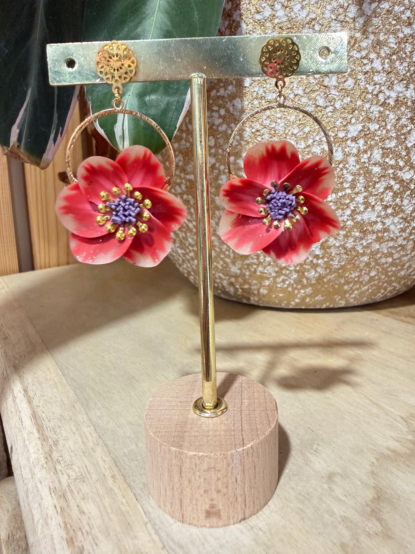 Boucles d'oreilles fleur