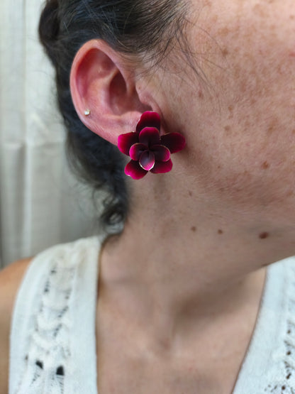 6- puces fushia aux contours doré