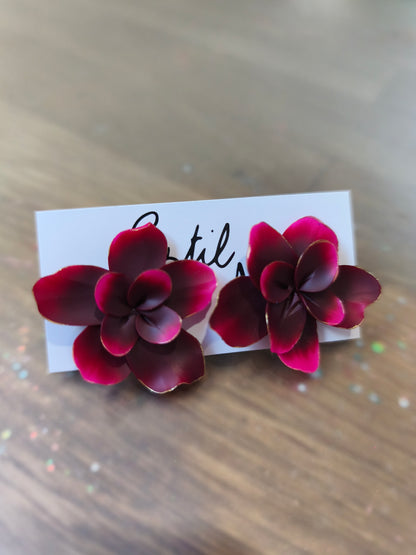 6- puces fushia aux contours doré