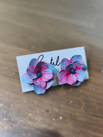 18- boucles d'oreilles puce fleur Pistil Art