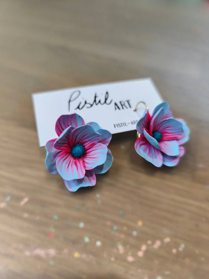 19- boucles d'oreilles dormeuse fleur Pistil Art