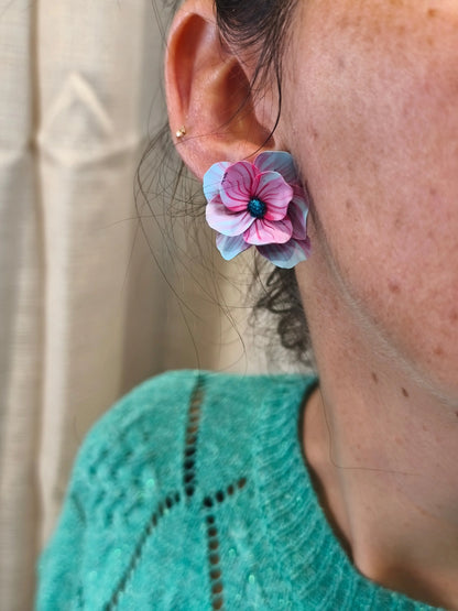 18- boucles d'oreilles puce fleur Pistil Art
