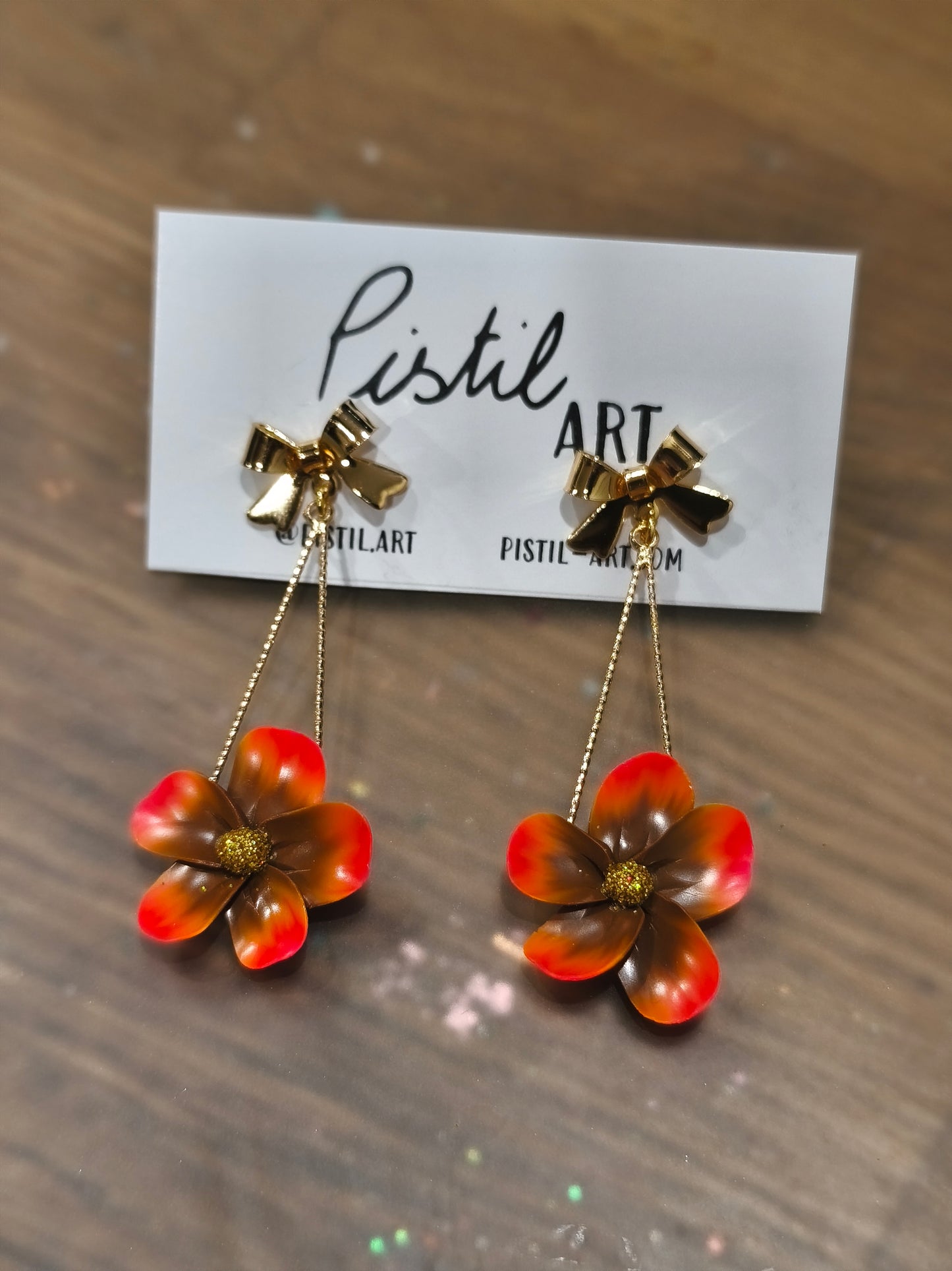 56- crépuscule boucles d'oreille noeud