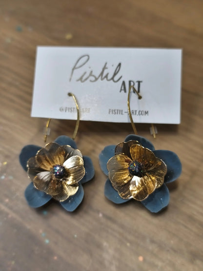 79- Boucle d'oreilles fleur Pistil Art