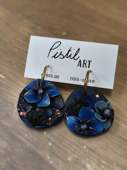 76- Boucle d'oreilles jardin fleuri Pistil Art