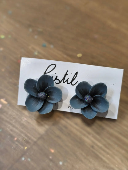 77- mille et une nuits boucle d'oreilles puce fleur Pistil Art