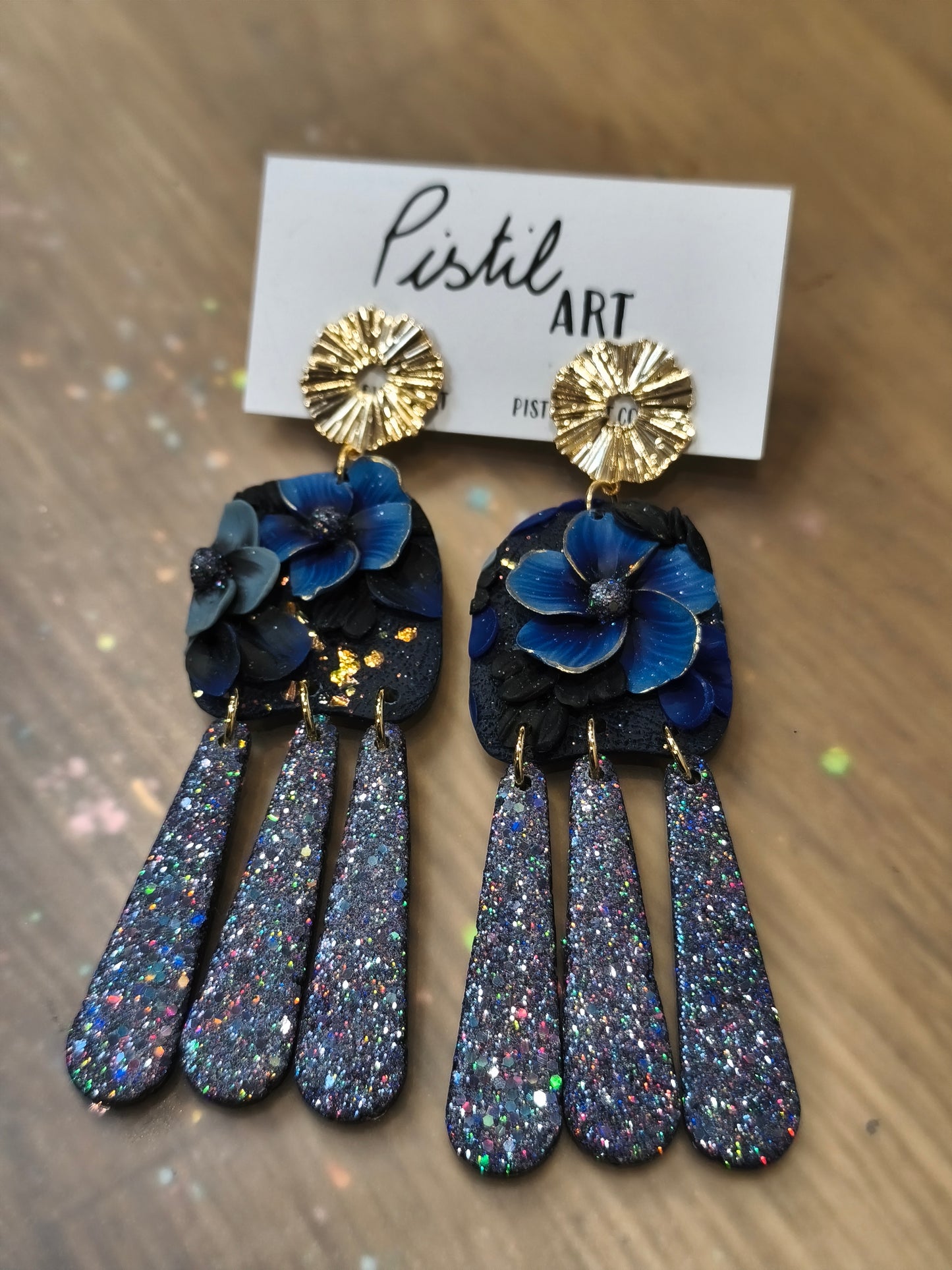 66- mille et une nuits boucle d'oreilles breloques paillettes