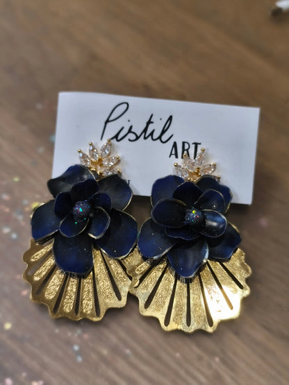 78- Boucle d'oreilles fleur Pistil Art