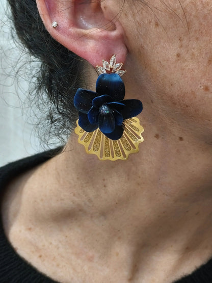 78- Boucle d'oreilles fleur Pistil Art