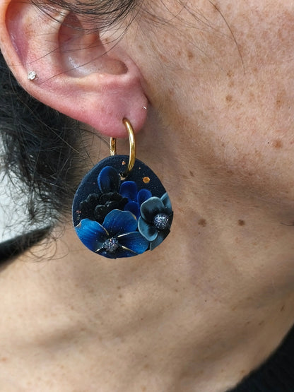 76- Boucle d'oreilles jardin fleuri Pistil Art