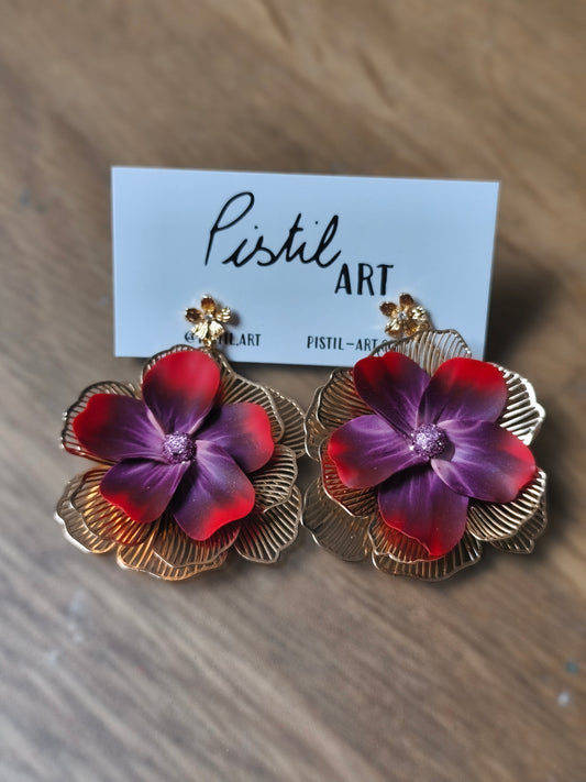 Boucles d'oreilles coralie
