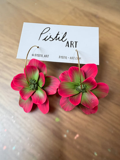 Boucles d'oreilles fleur créole
