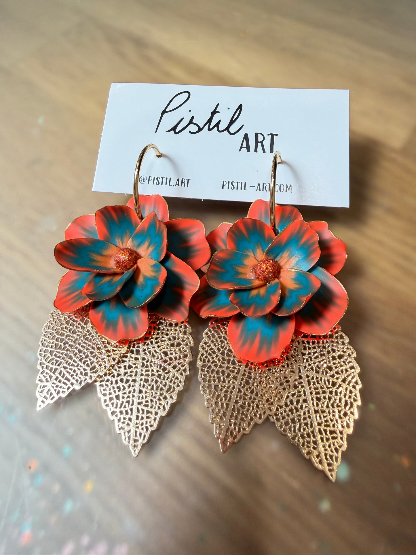 Boucles d'oreilles feuilles
