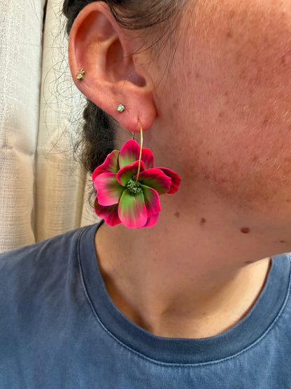 Boucles d'oreilles fleur créole