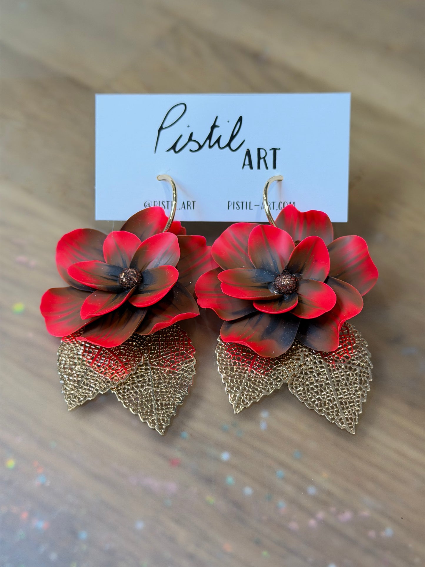 Boucles d'oreilles feuilles