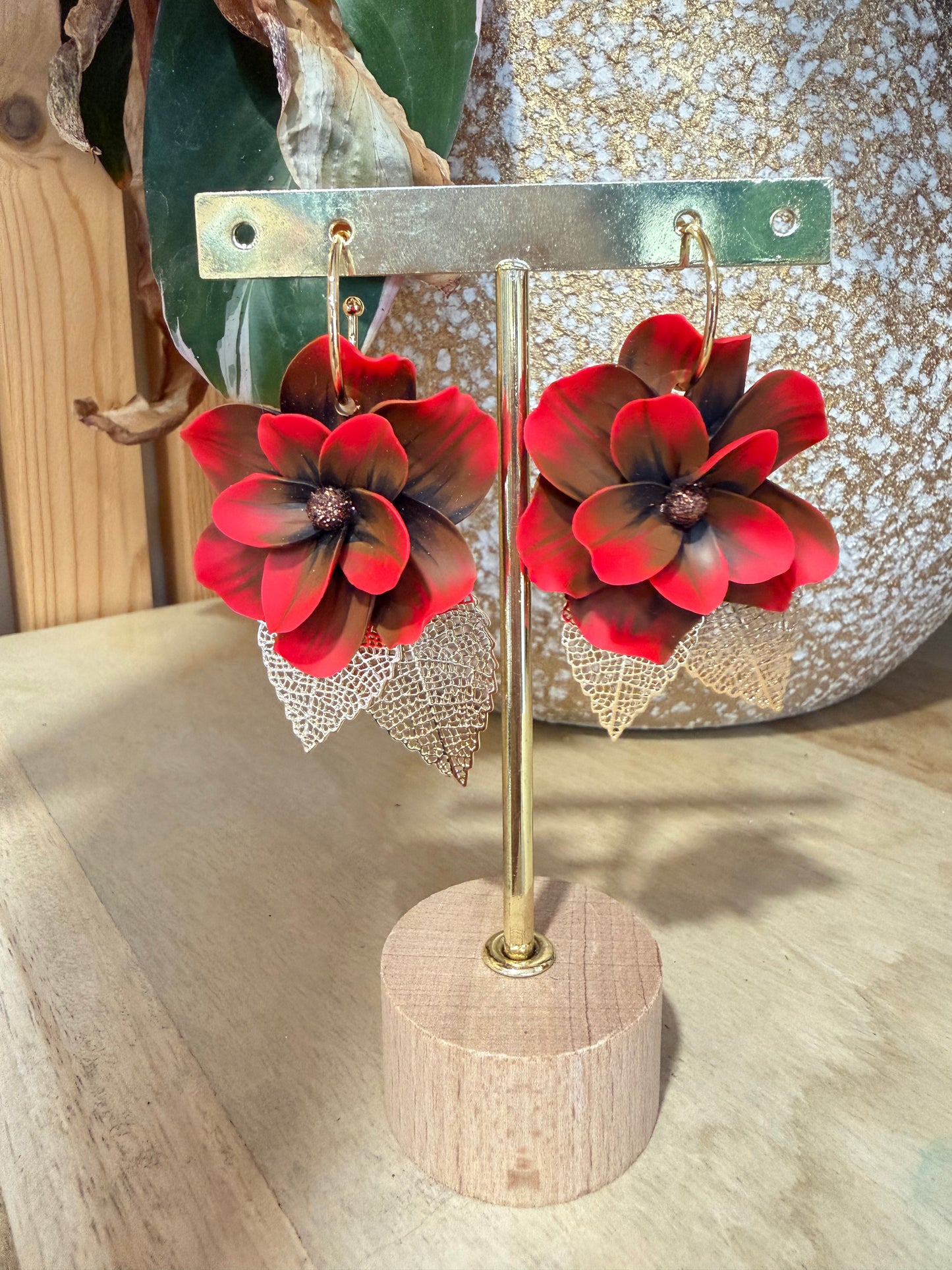 Boucles d'oreilles feuilles