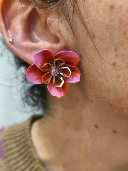 33 A- Puce fleur Pistil Art bijoux fleuris