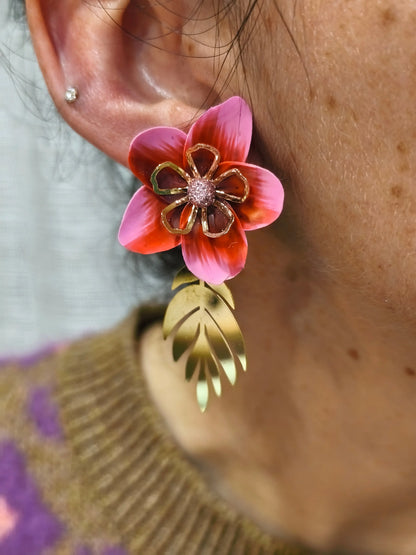 36 A- Clip fleur Pistil Art bijoux fleuris
