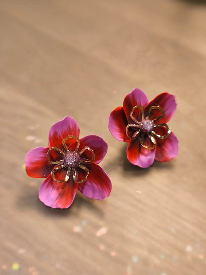 33 A- Puce fleur Pistil Art bijoux fleuris