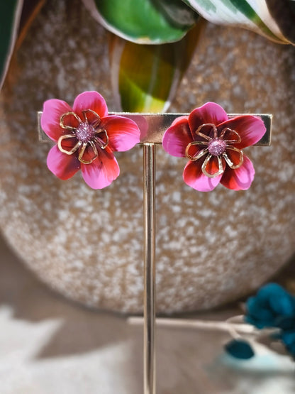 33 A- Puce fleur Pistil Art bijoux fleuris