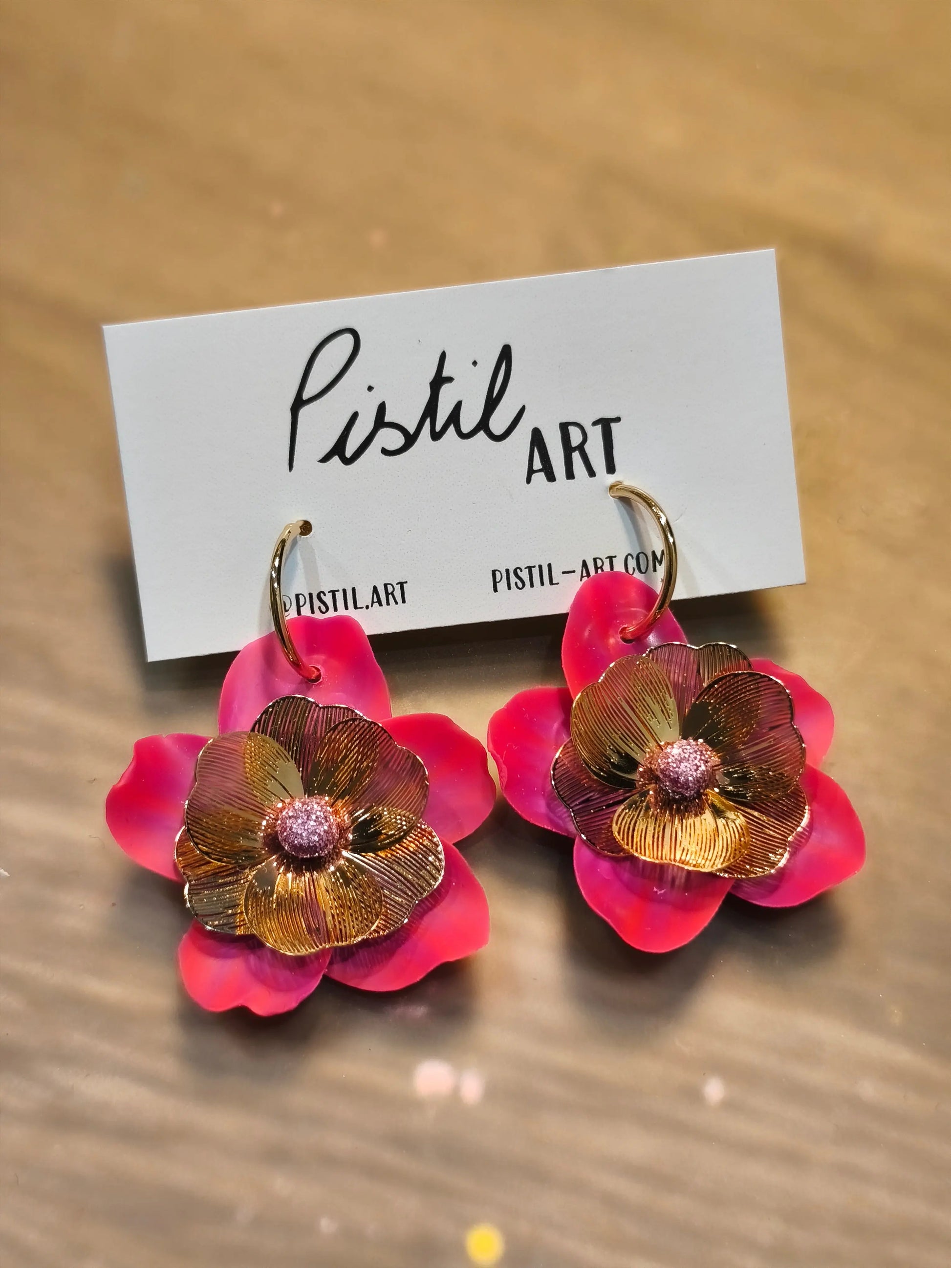 34 A- créole fleur Pistil Art bijoux fleuris