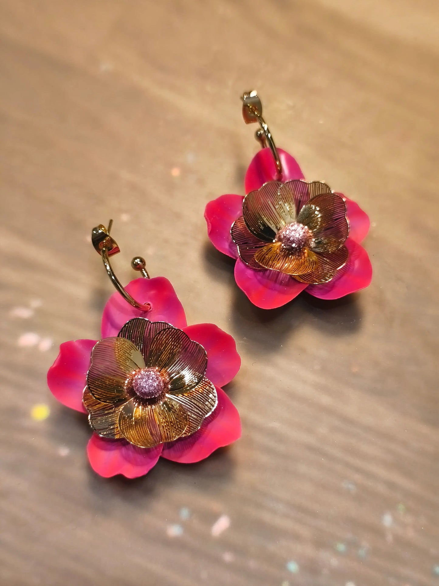 34 A- créole fleur Pistil Art bijoux fleuris