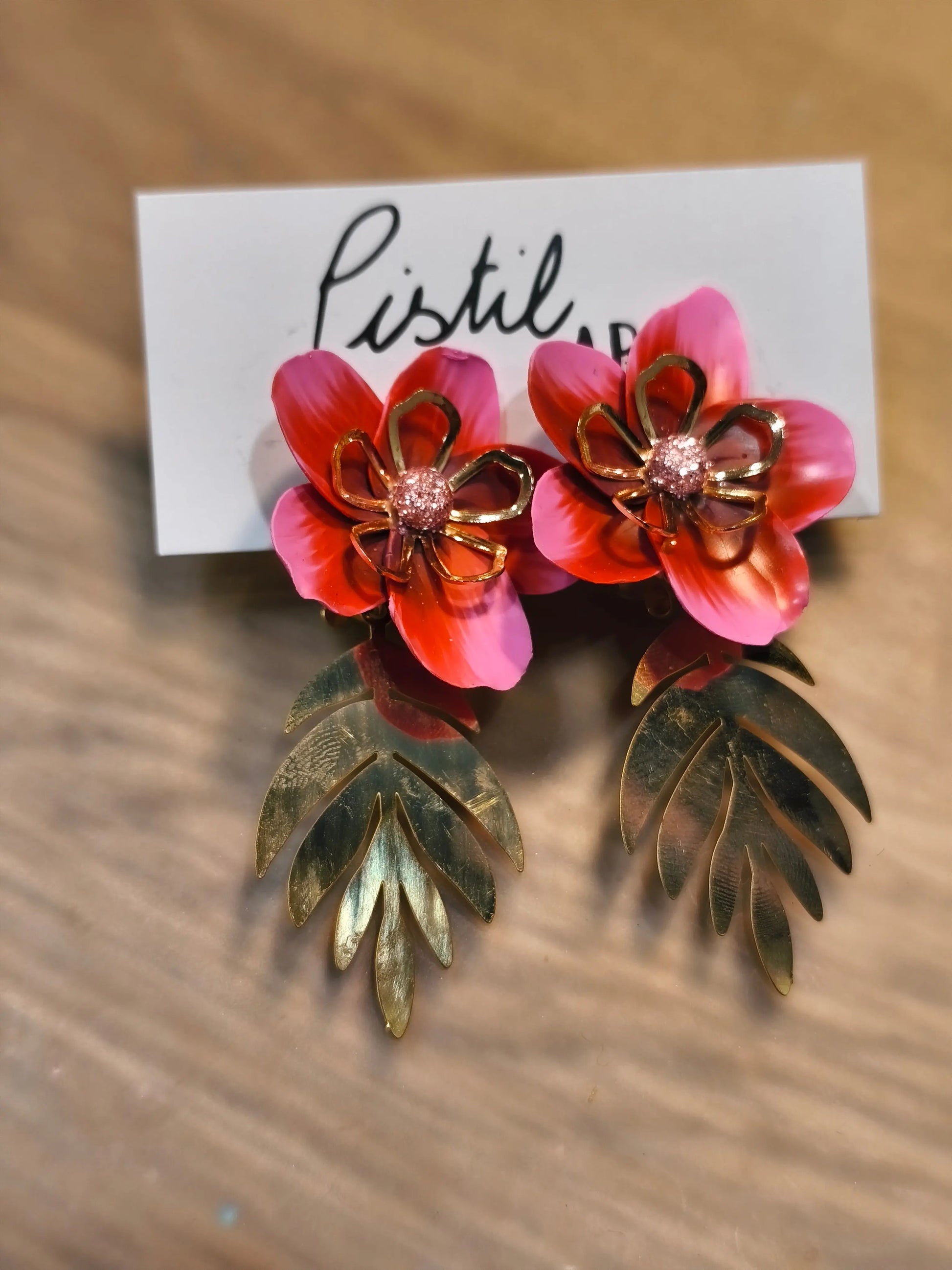 36 A- Clip fleur Pistil Art bijoux fleuris