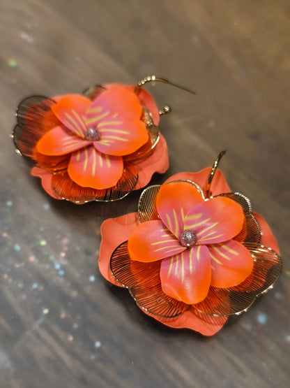 43 A- Boucles d'oreilles Mona Pistil Art bijoux fleuris