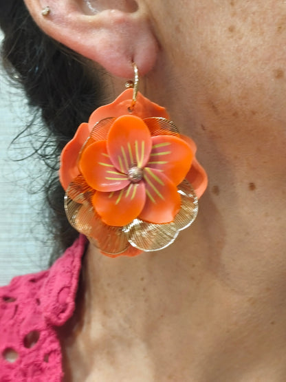 43 A- Boucles d'oreilles Mona Pistil Art bijoux fleuris