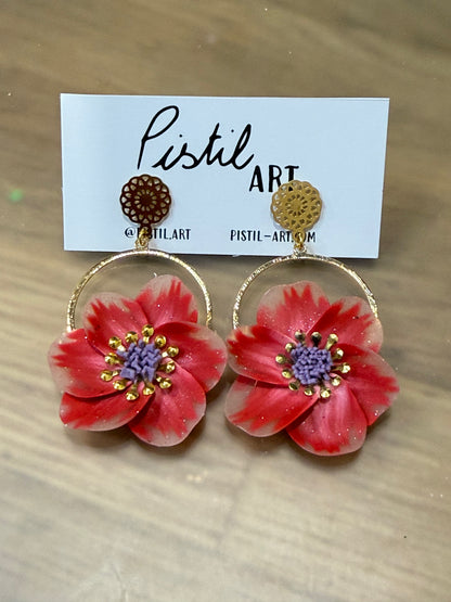 Boucles d'oreilles fleur