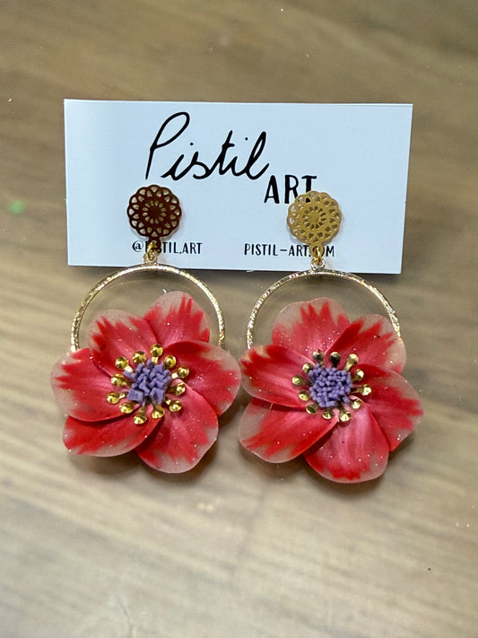 Boucles d'oreilles fleur