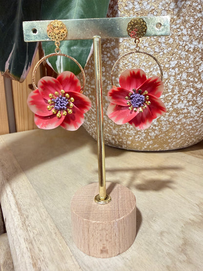 Boucles d'oreilles fleur